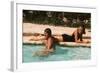 La piscine by Jacques Deray with Alain Delon and Romy Schneider, 1969 (photo)-null-Framed Photo