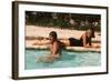 La piscine by Jacques Deray with Alain Delon and Romy Schneider, 1969 (photo)-null-Framed Photo