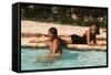 La piscine by Jacques Deray with Alain Delon and Romy Schneider, 1969 (photo)-null-Framed Stretched Canvas