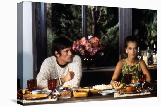 La piscine by Jacques Deray with Alain Delon and Romy Schneider, 1969 (photo)-null-Stretched Canvas