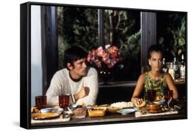 La piscine by Jacques Deray with Alain Delon and Romy Schneider, 1969 (photo)-null-Framed Stretched Canvas