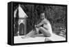 La Piscine by Jacques Deray with Romy Schneider, 1969 (b/w photo)-null-Framed Stretched Canvas