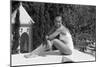 La Piscine by Jacques Deray with Romy Schneider, 1969 (b/w photo)-null-Mounted Photo