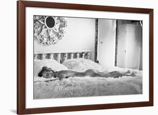 La Piscine by Jacques Deray with Romy Schneider, 1969 (b/w photo)-null-Framed Photo