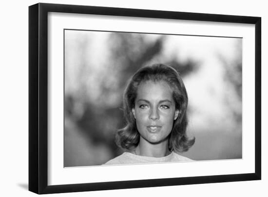 La Piscine by Jacques Deray with Romy Schneider, 1969 (b/w photo)-null-Framed Photo