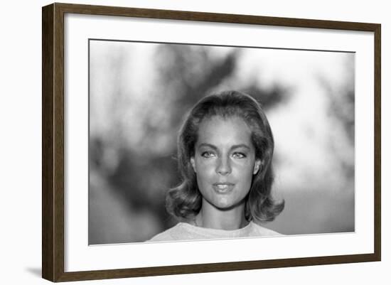 La Piscine by Jacques Deray with Romy Schneider, 1969 (b/w photo)-null-Framed Photo