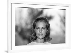 La Piscine by Jacques Deray with Romy Schneider, 1969 (b/w photo)-null-Framed Photo