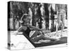 La Piscine by Jacques Deray with Romy Schneider, 1969 (chaise longue by la serie Module 400 by Roge-null-Stretched Canvas