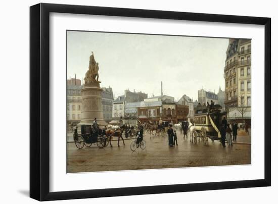 La place Clichy en 1896-Edmond Grandjean-Framed Giclee Print