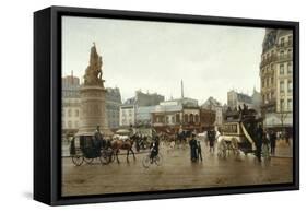 La place Clichy en 1896-Edmond Grandjean-Framed Stretched Canvas