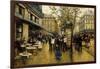 La Place de l'Opera, Paris-Ulpiano Checa Y Sanz-Framed Giclee Print