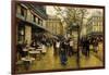 La Place De L'Opera, Paris-Ulpiano Checa Y Sanz-Framed Giclee Print