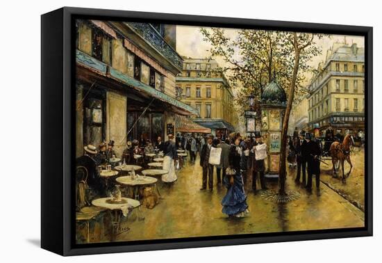 La Place De L'Opera, Paris-Ulpiano Checa Y Sanz-Framed Stretched Canvas