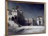 La Place De La Cathedrale Dans Le Kremlin De Moscou, La Nuit. (The Cathedral Square in the Moscow K-Aleksei Kondratevich Savrasov-Mounted Giclee Print