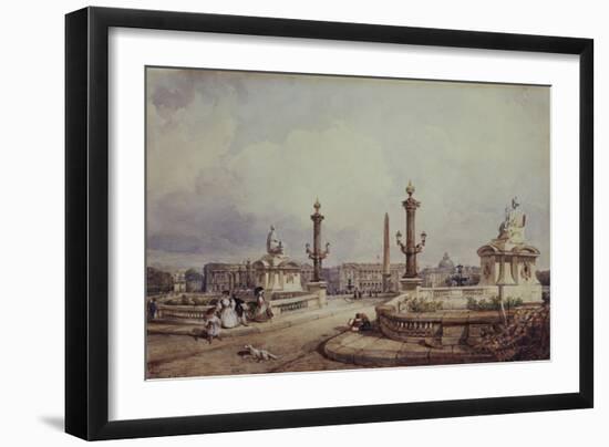 La Place de la Concorde entre 1836 et 1838-William Wyld-Framed Giclee Print