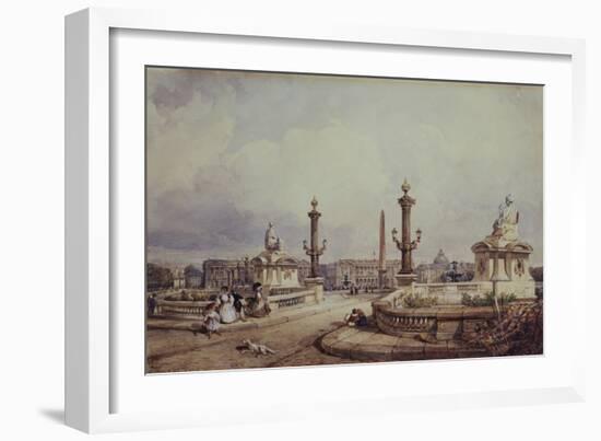 La Place de la Concorde entre 1836 et 1838-William Wyld-Framed Giclee Print