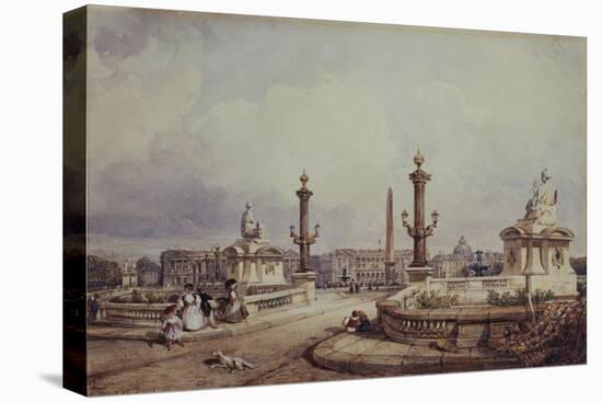 La Place de la Concorde entre 1836 et 1838-William Wyld-Stretched Canvas