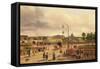 La Place De La Concorde in 1829-Guiseppe Canella-Framed Stretched Canvas