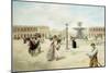 La Place De La Concorde (Oil on Board)-Vicente De Paredes-Mounted Giclee Print