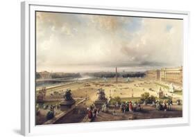 La Place De La Concorde, Paris-Carlo Bossoli-Framed Giclee Print