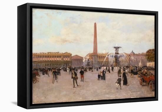 La Place De La Concorde-Luigi Loir-Framed Stretched Canvas