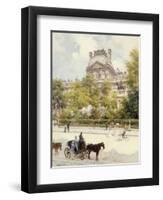 La Place Du Louvre, 1902-Louis Beraud-Framed Premium Giclee Print