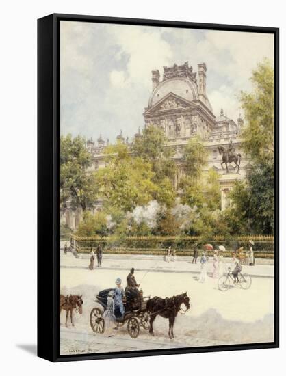 La Place Du Louvre, 1902-Louis Beraud-Framed Stretched Canvas