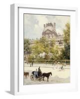 La Place Du Louvre, 1902-Louis Beraud-Framed Giclee Print