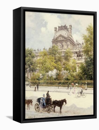 La Place du Louvre-Louis Beraud-Framed Stretched Canvas