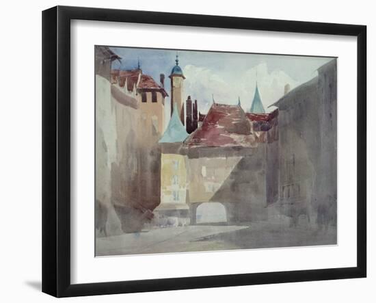 La Place Du Molard, Geneva-Richard Parkes Bonington-Framed Giclee Print