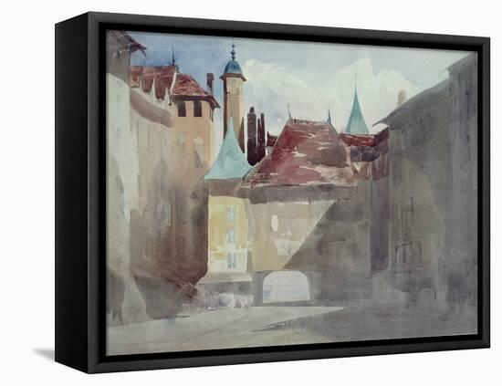 La Place Du Molard, Geneva-Richard Parkes Bonington-Framed Stretched Canvas