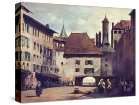 La Place Du Molard-Richard Parkes Bonington-Stretched Canvas