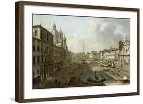 La Place Navone à Rome-Giovanni Pannini-Framed Giclee Print