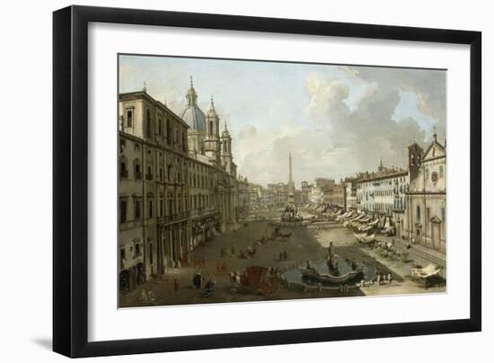 La Place Navone à Rome-Giovanni Pannini-Framed Giclee Print