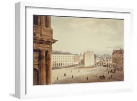 La place Saint-Sulpice en 1832, Paris (VIème arr.), 1832-F. Bruzard-Framed Giclee Print