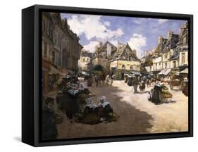 La place Terre-au-Duc à Quimper-Fernand Le Gout-Gérard-Framed Stretched Canvas