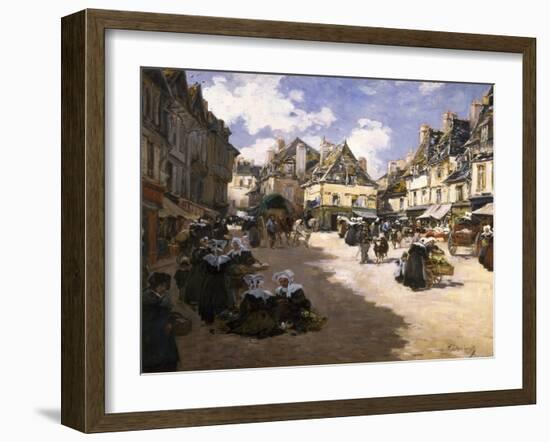 La place Terre-au-Duc à Quimper-Fernand Le Gout-Gérard-Framed Giclee Print