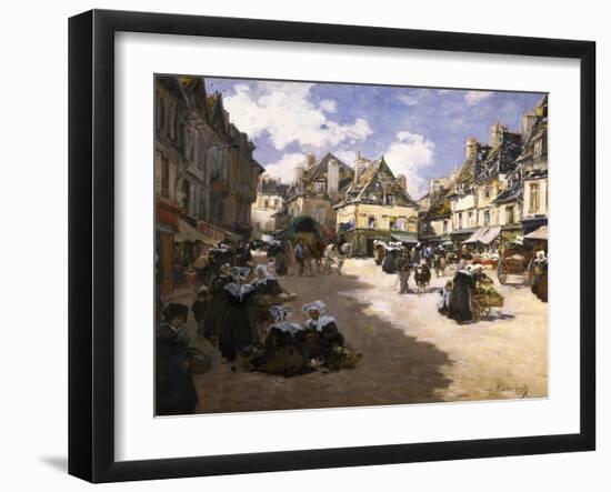 La place Terre-au-Duc à Quimper-Fernand Le Gout-Gérard-Framed Giclee Print