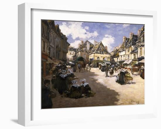 La place Terre-au-Duc à Quimper-Fernand Le Gout-Gérard-Framed Giclee Print