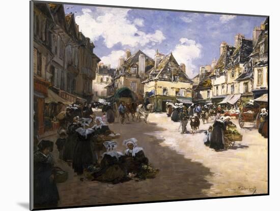 La place Terre-au-Duc à Quimper-Fernand Le Gout-Gérard-Mounted Giclee Print