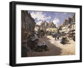 La place Terre-au-Duc à Quimper-Fernand Le Gout-Gérard-Framed Giclee Print