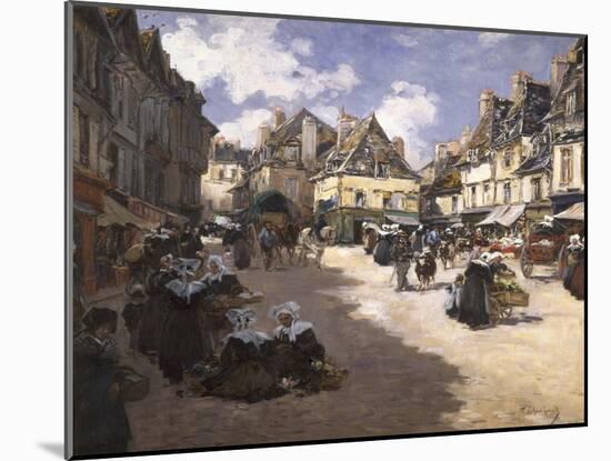 La place Terre-au-Duc à Quimper-Fernand Le Gout-Gérard-Mounted Giclee Print