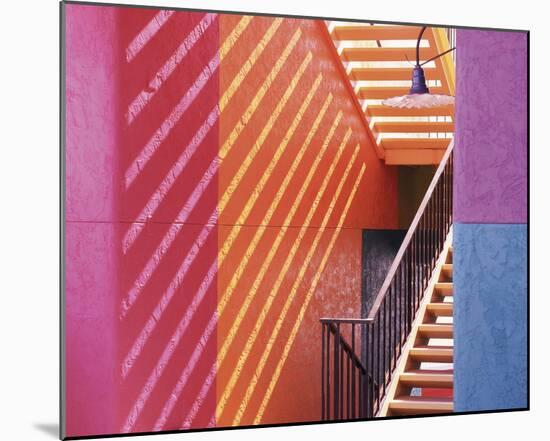 La Placita Staircase-Tom Mackie-Mounted Giclee Print