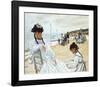 La Plage a Deauville-Claude Monet-Framed Premium Giclee Print