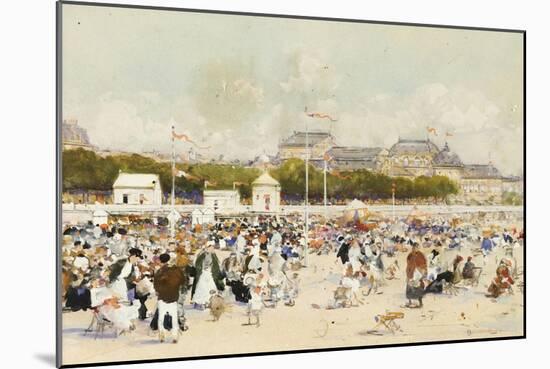 La Plage a Deauville-Luigi Loir-Mounted Giclee Print