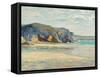 La Plage À Morgat, Finistère, 1899-Maxime Emile Louis Maufra-Framed Stretched Canvas