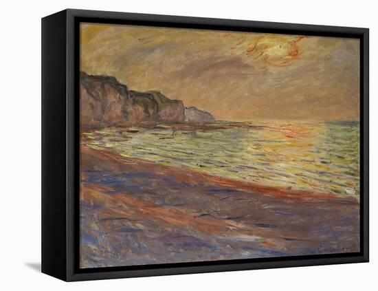 La plage a Pourville, soleil couchant (Beach at Pourville, sunset) Oil on canvas, 1882 60 x 73 cm .-Claude Monet-Framed Stretched Canvas