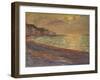 La plage a Pourville, soleil couchant (Beach at Pourville, sunset) Oil on canvas, 1882 60 x 73 cm .-Claude Monet-Framed Giclee Print