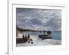 La plage a Sainte-Adresse-Claude Monet-Framed Art Print