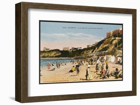 La Plage De La Cote Des Basques at Biarritz, on the Cote D'Atlantique-null-Framed Photographic Print